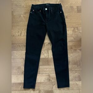 Hudson Black Skinny Jeans Mid Rise Stretch Denim Size 29